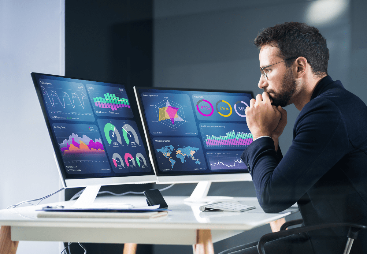 engineer analyzing data