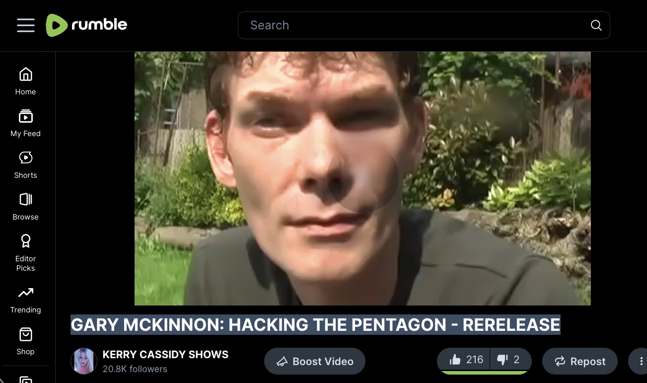 GARY MCKINNON: HACKING THE PENTAGON RE-RELEASE