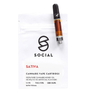 Social - Honey Oil Cartridge (1ML) - Sativa