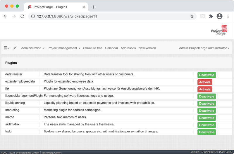 Installation Projectforge - Best Mountain Pictures in HD