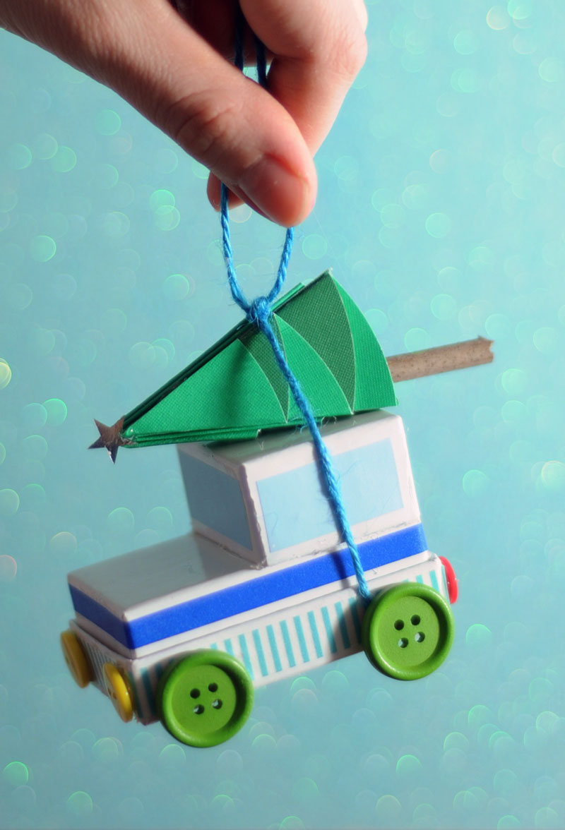 gift box diy car ornament for kids