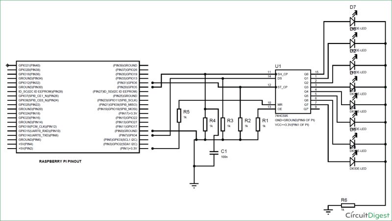 Raspberry Pi Bi Color Leds And The 74hc595 Serial Shift Register - Sunset Textures - Artistic Ultra HD Collection