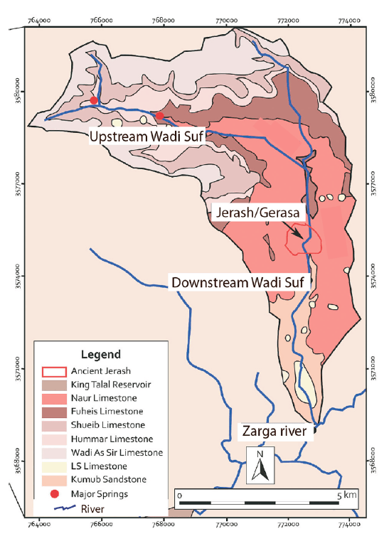Urban Gardens In Antiquity The Case Of Gerasa Jerash In Jordan Jerash Map 