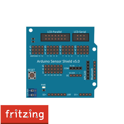 Arduino Sensor Shield v5.0.fzpz ( Fritzing Part )