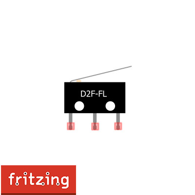 D2F-FL Omron Snap Action Limit Switch with Level.fzpz ( Fritzing Part )