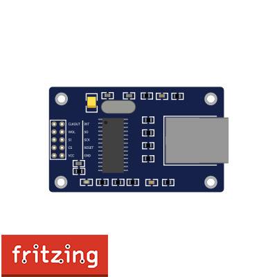 ENC28J60 Breakout Board.fzpz ( Fritzing Part )