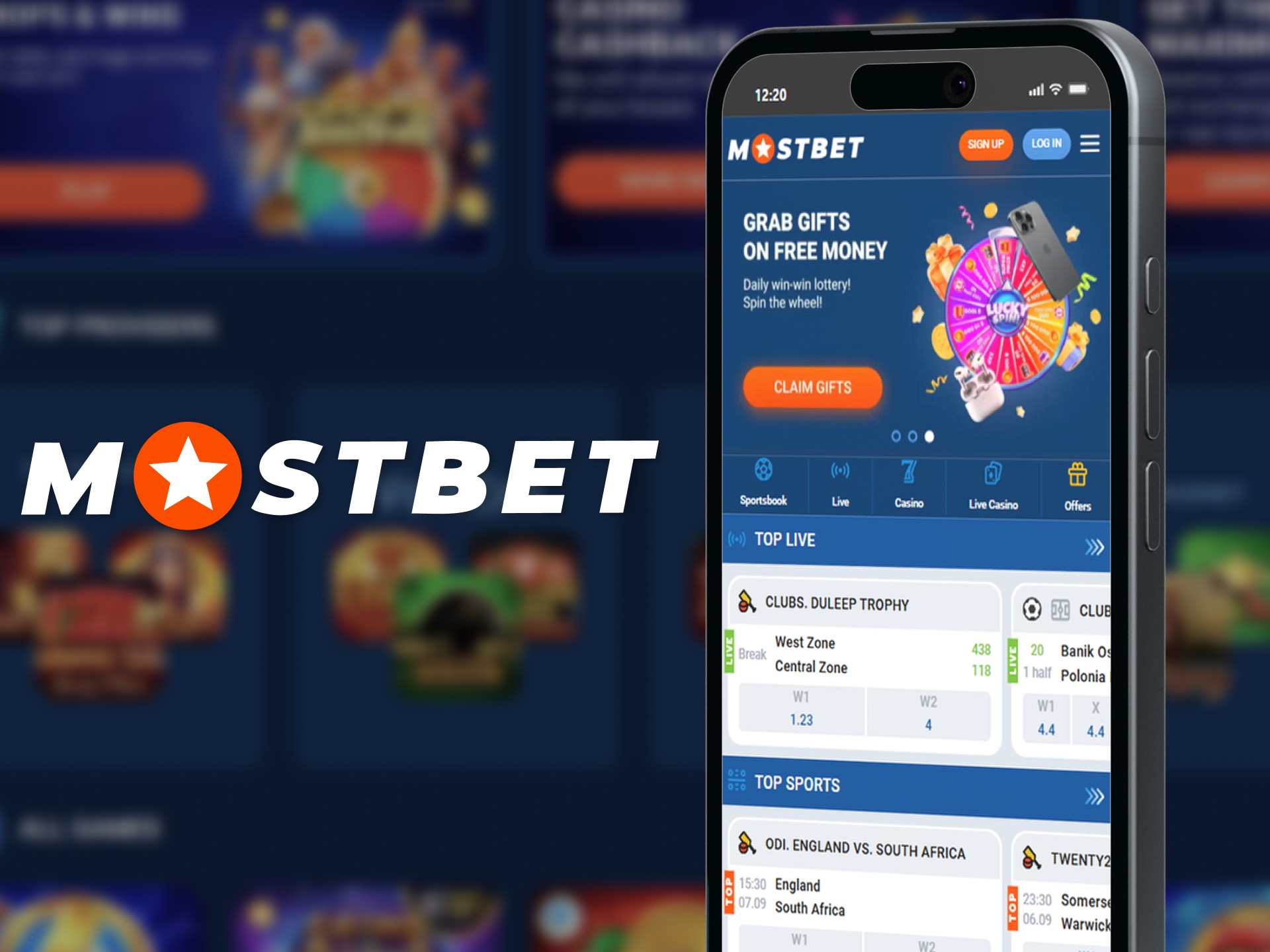 overview of the mostbet app interface