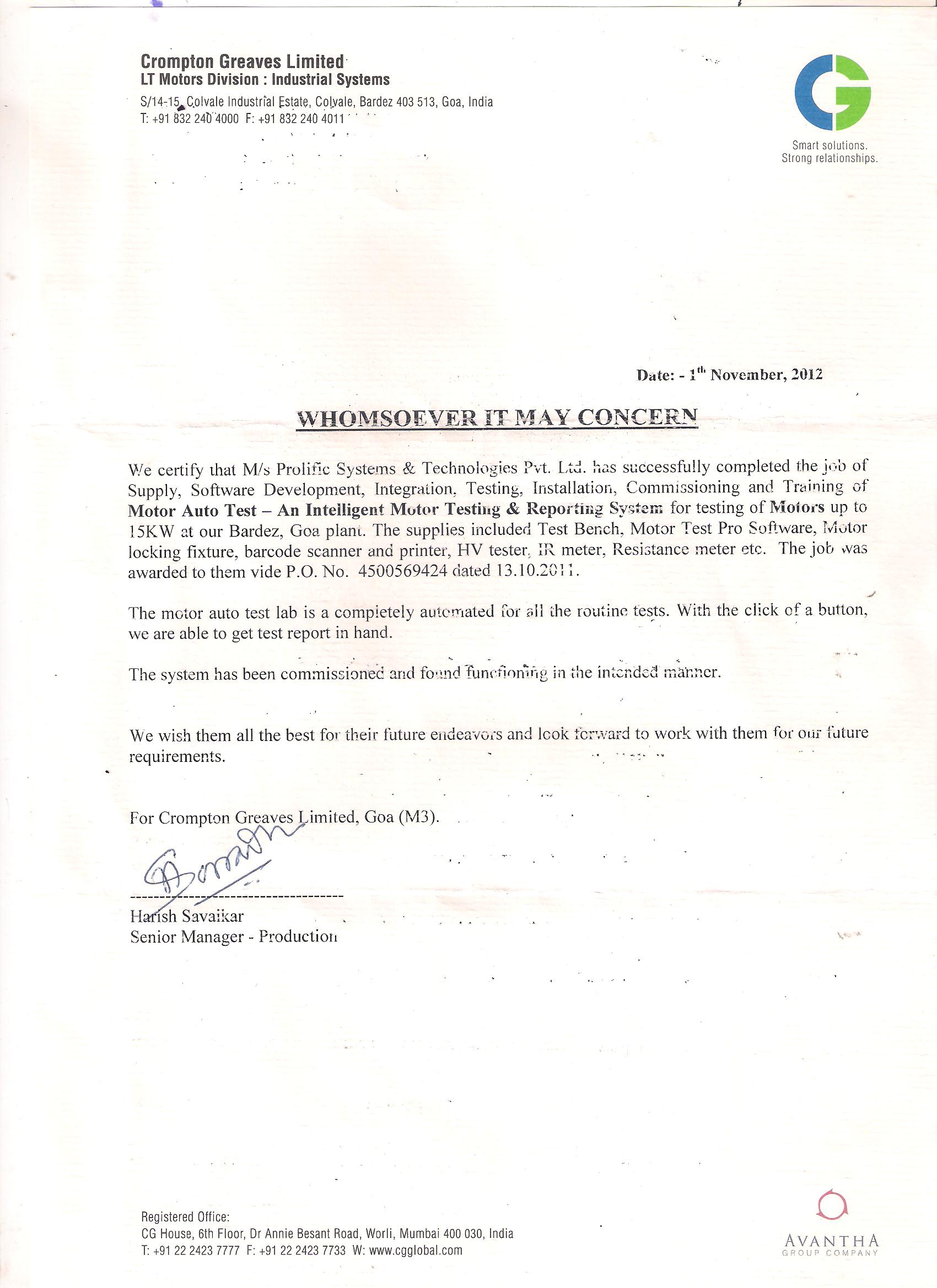 Prolific Job Completion Certificate