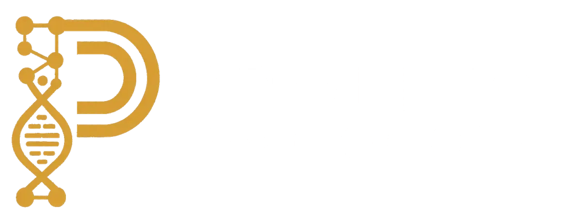 Prolific Protocols logo — gold DNA-helix P mark beside the PROLIFIC PROTOCOLS wordmark