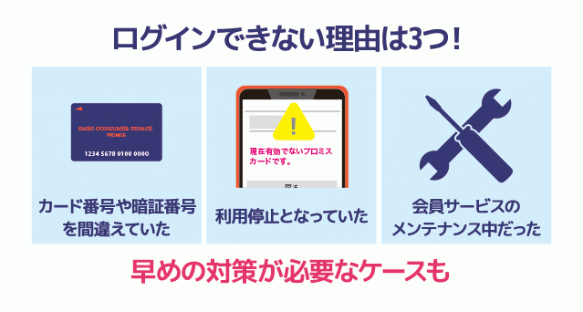 ログインできない理由３つ