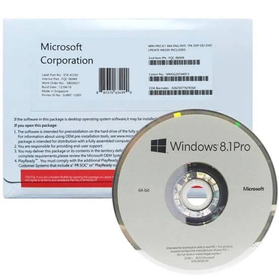 Windows 8.1 pro 64 bit dvd