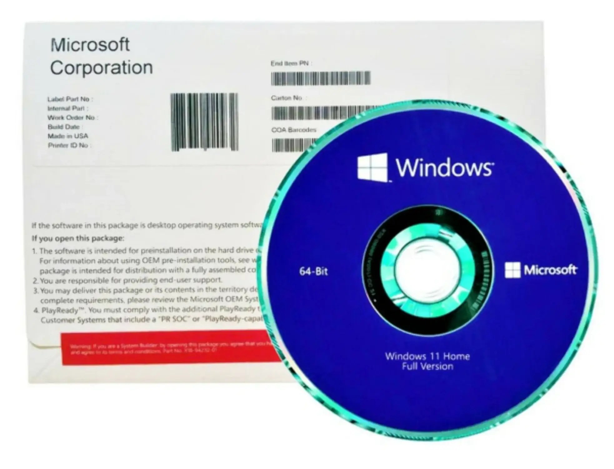 microsoft windows 11 home 64 bit dvd