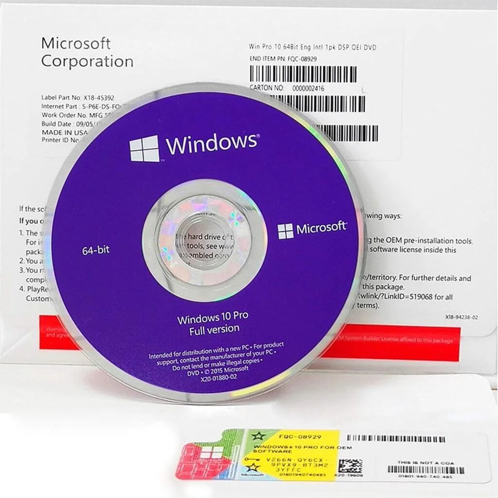 windows 10 pro dvd open
