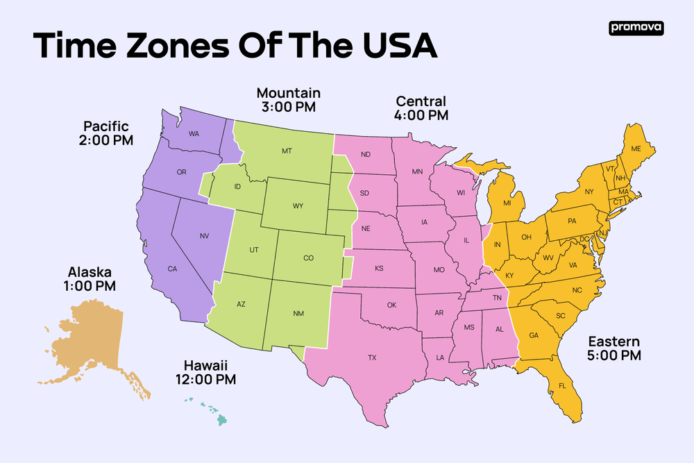 Illinois time zone map