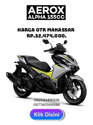 Harga Yamaha Aerox alpha makassar 2025, brosur motor Aerox alpha makassar 2025, brosur harga motor Yamaha Aerox alpha makassar 2025