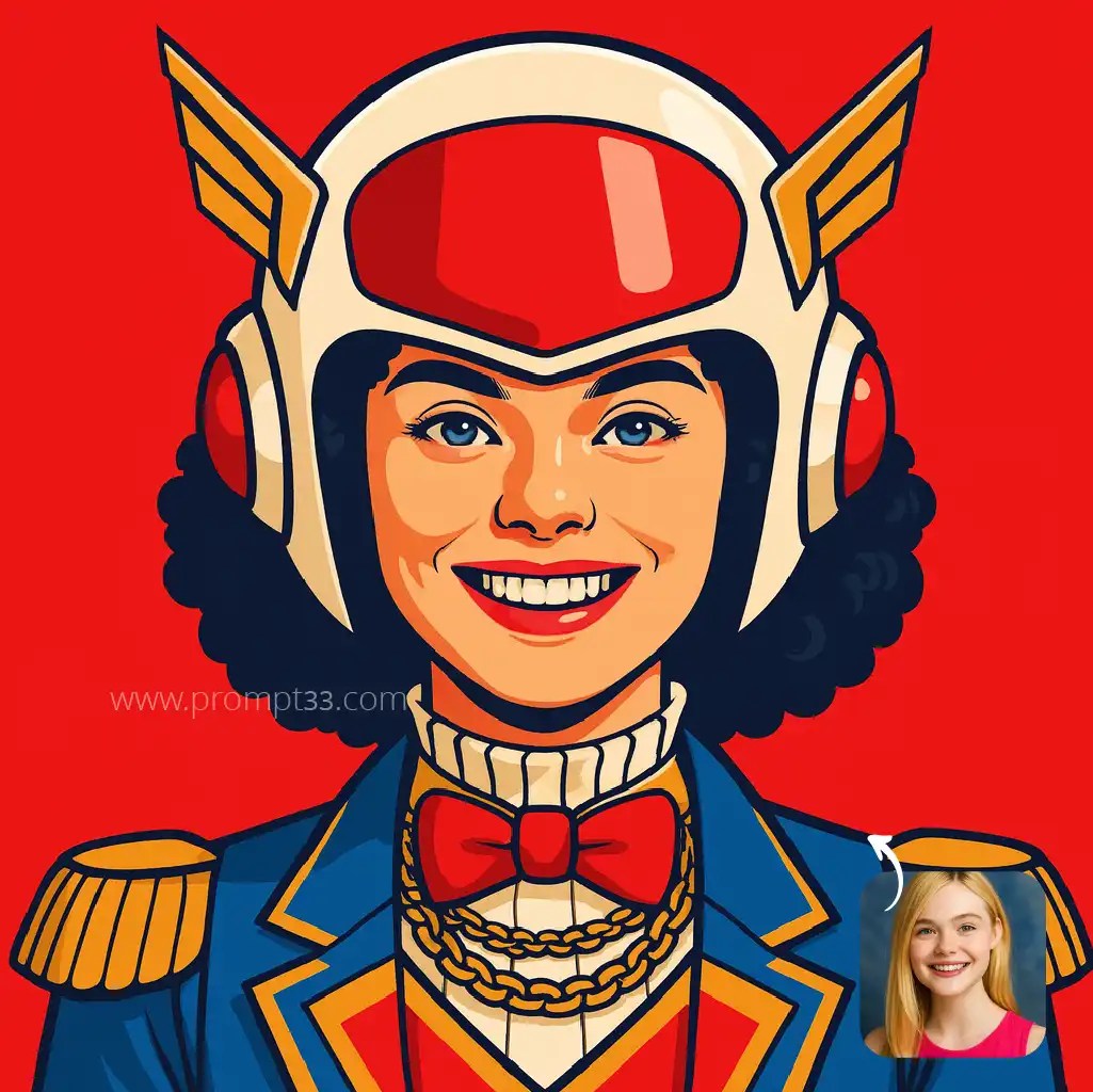 Free Chat GPT Prompt for Winged Commander Pop Digital Art PR09