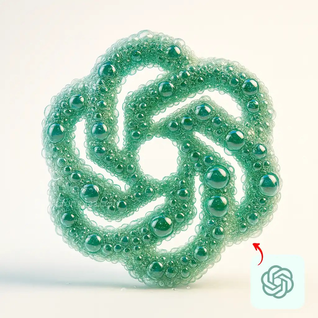 Free Chat GPT Prompt for liquid bubbles effect for logo PR90