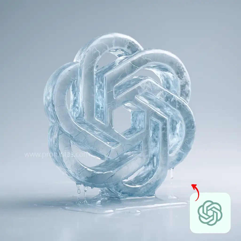 Free Chat GPT Prompt for transparent ice Logo Text effect PR55