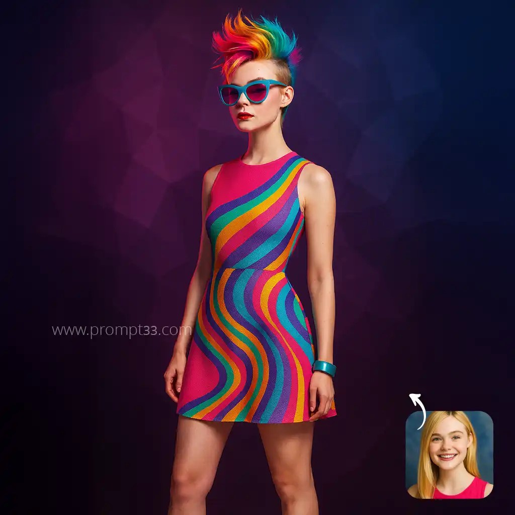 Chat GPT Prompt for voluminous mohawk-inspired Photo Effect PR113