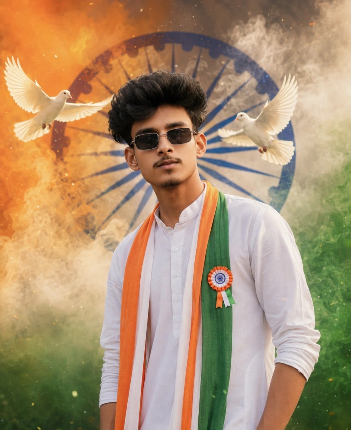 Indian Patriotic Man Portrait AI Prompt
