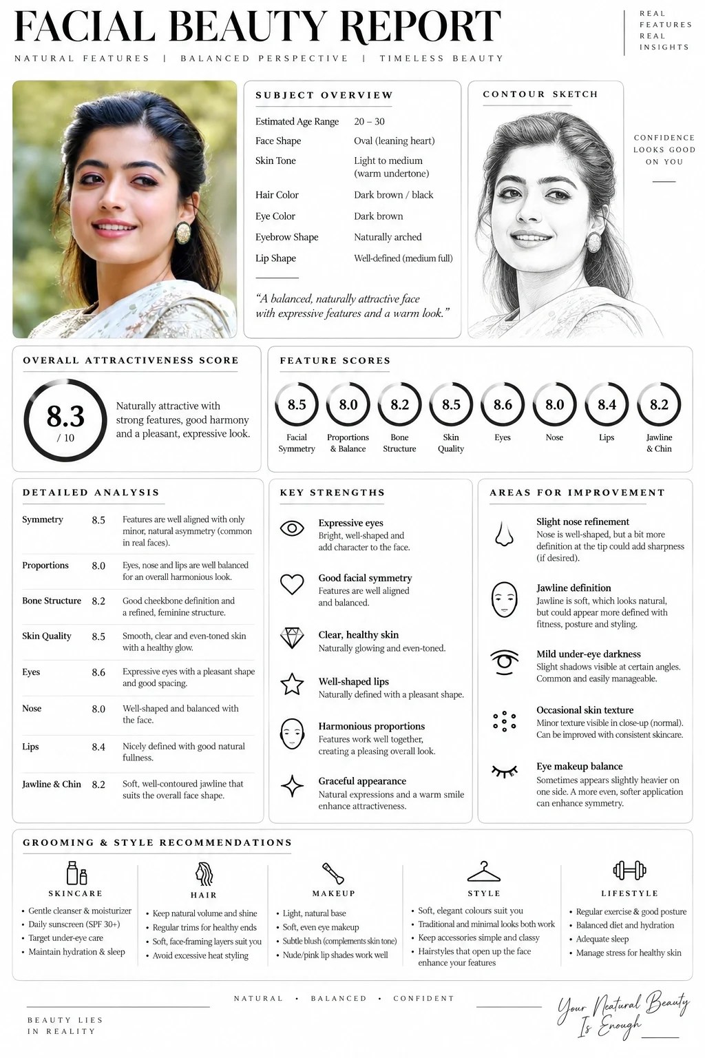 Facial Beauty Report Photo Prompt