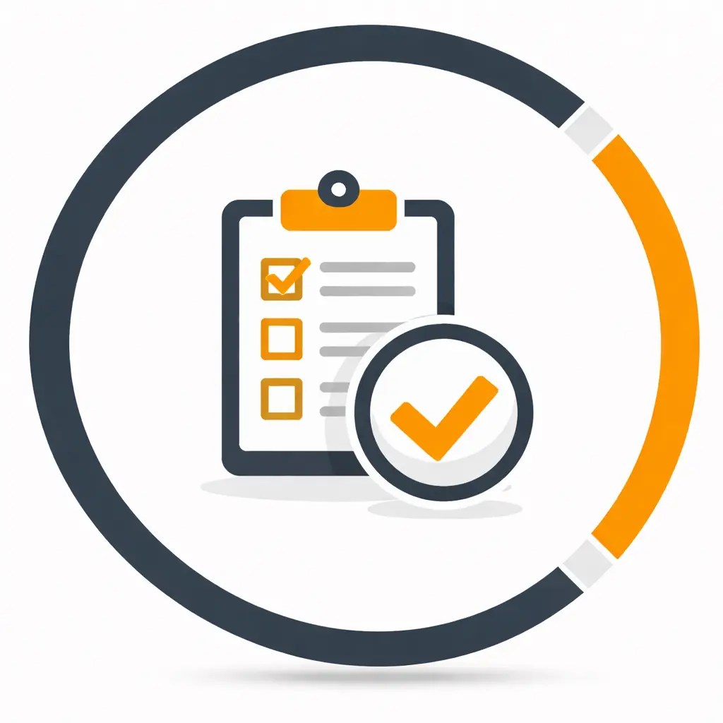 Verified mechanical completion and turnover icon