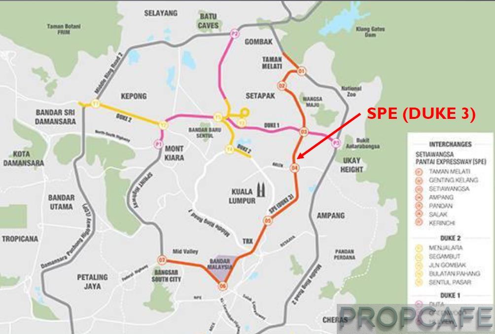 PROPCAFE Area Review Wangsa Melawati Kuala Lumpur PROPCAFE 20. Setiawangsa Pantai Expressway Alignment 