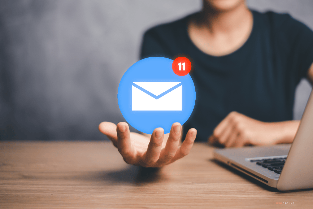 Email marketing notifications representing lead nurturing and client communication.