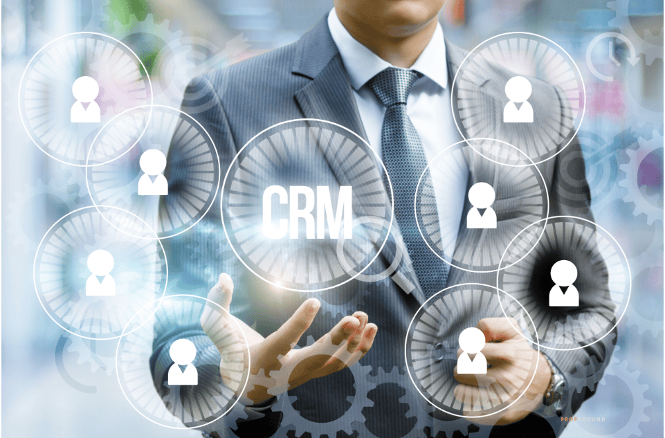 CRM system connecting real estate contacts, customers and relationship data