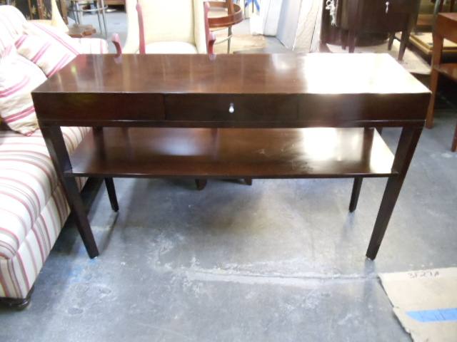 Console Table Modern Dark Brown Plain Psw