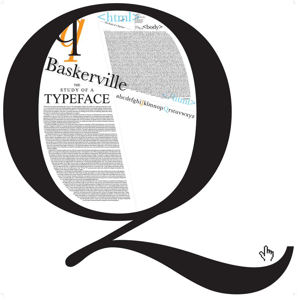 The Baskerville typeface effect