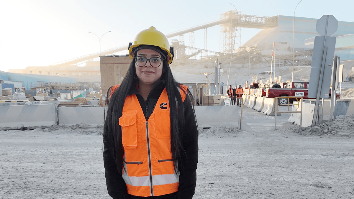 Constanza Vegas, Técnica Mecánica: su primer día en Cummins Escondida
