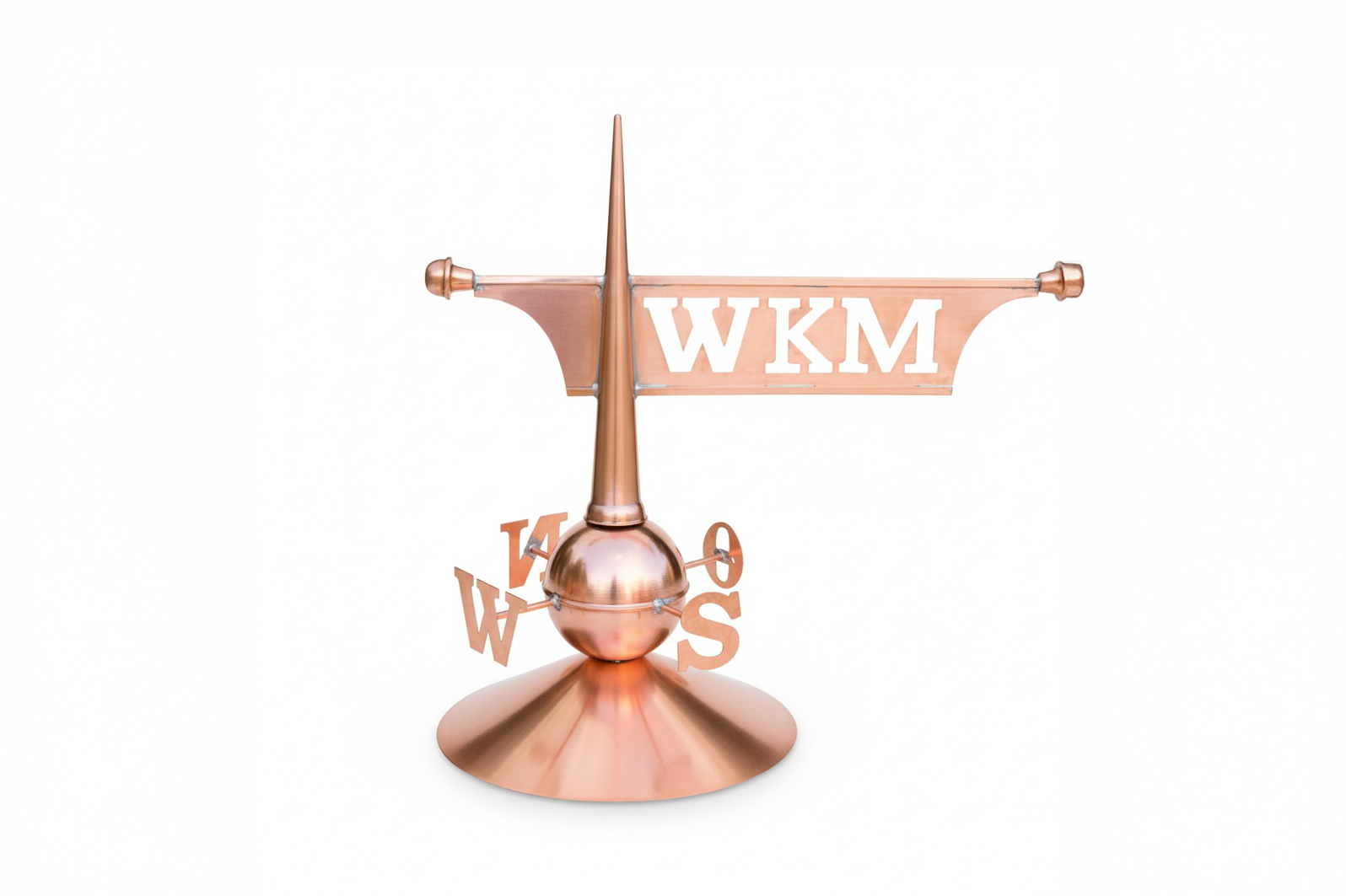 Custom Copper Weathervane with Cardinal Points