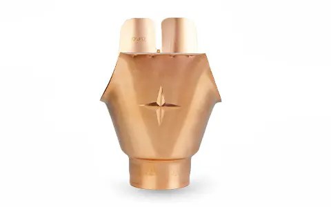 Gutter outlet oval - half round gutter - Copper