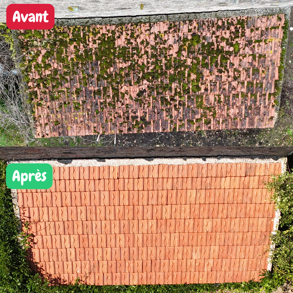 Avant et après : Toiture en tuiles