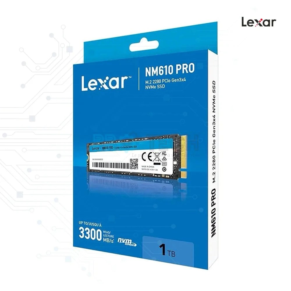 Disque SSD 1To Lexar NM610 PRO M.2 PCIe NVMe interne