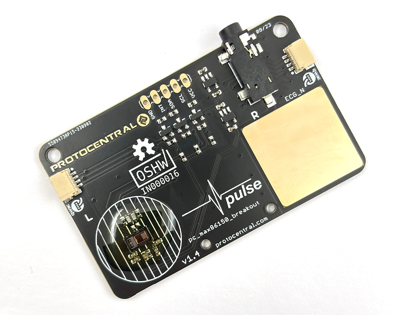 ProtoCentral MAX86150 PPG and ECG breakout with QWIIC - v2