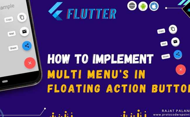 Flutter Floating Action Button - Expandable FAB Menu's
