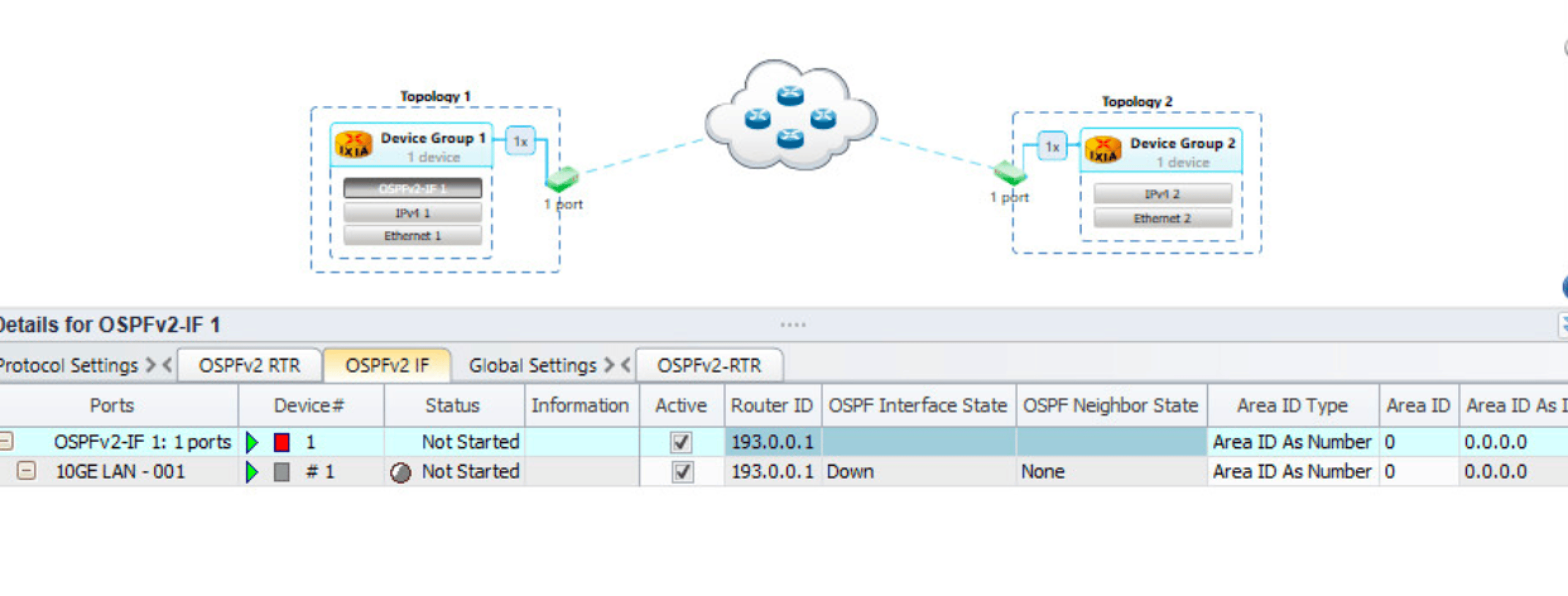 IxNetwork : Using IxNetwork NextGEN Framework Configuring OSPF- Blog3