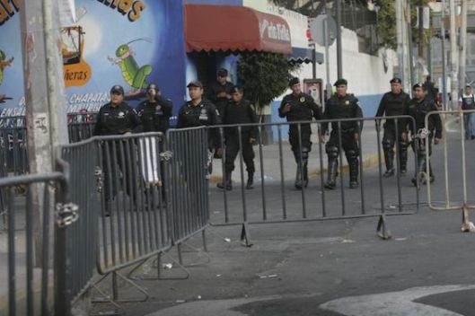 Seguridad en los aledaños del Palacio