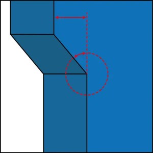 FDM 3D printing design guide for overhang angles without support.