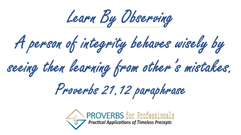 Paraphrase of Proverbs 21.12 as used in the blog post Share It or Lose It!