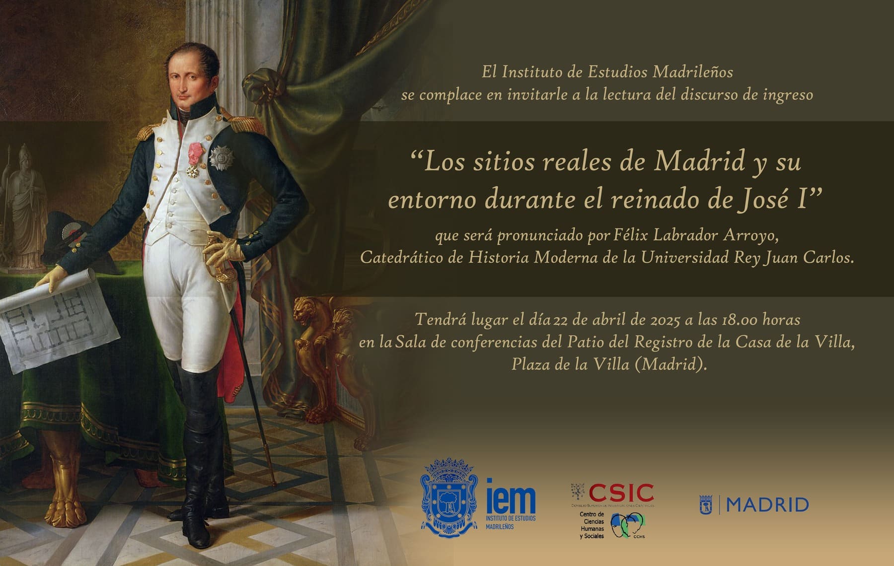Félix Labrador Arroyo: “Los sitios reales de Madrid y su entorno durante el reinado de José I”