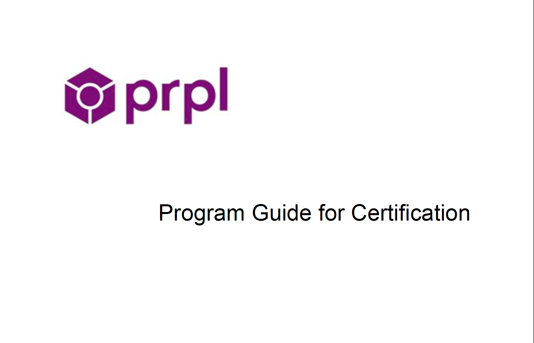 prplOS Program Guide for Certification v1.2