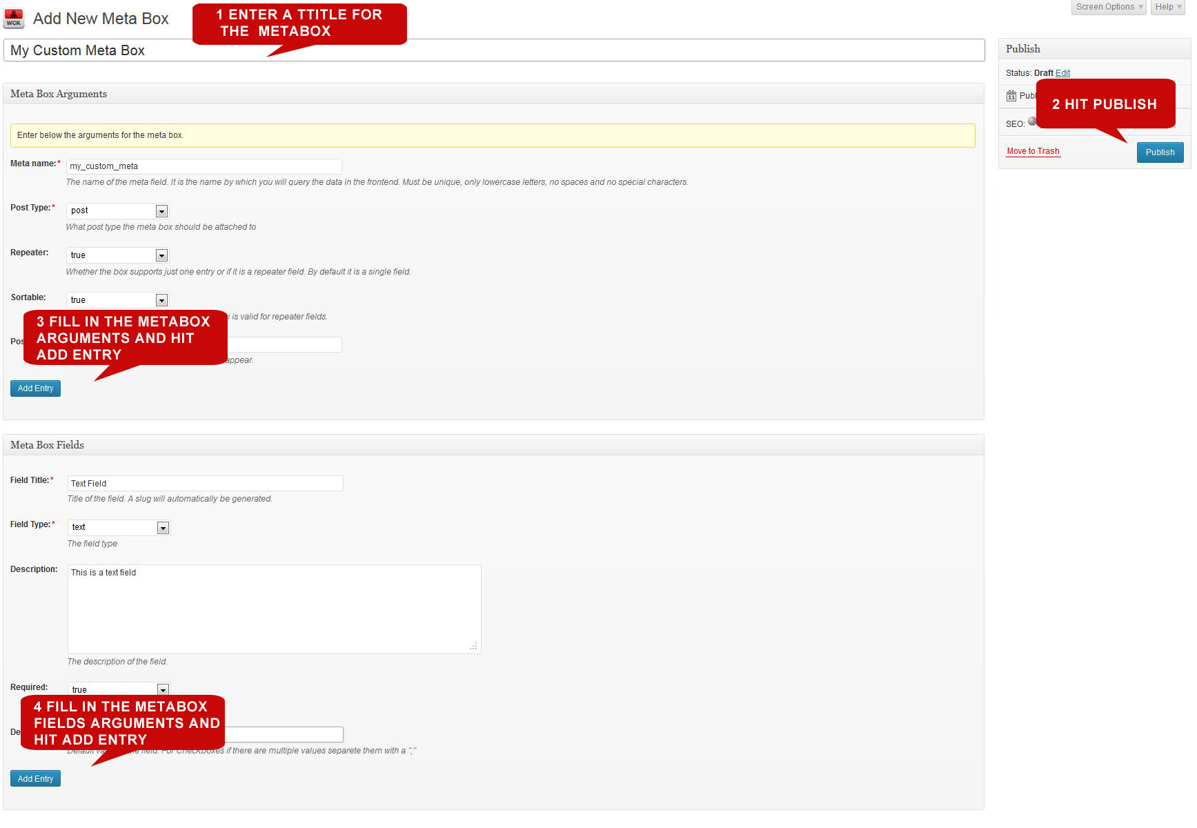 There are many generators for wordpress, but hasty really saves you time. Custom Post Types And Custom Fields Creator Wck Wordpress Plugin Wordpress Org