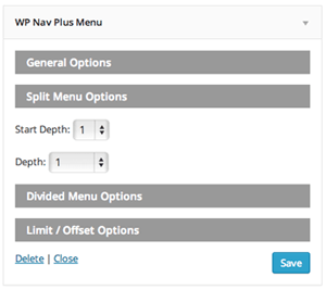 WP Nav Menu Split Menu