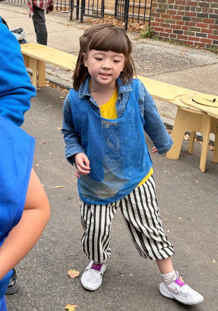 student in the street