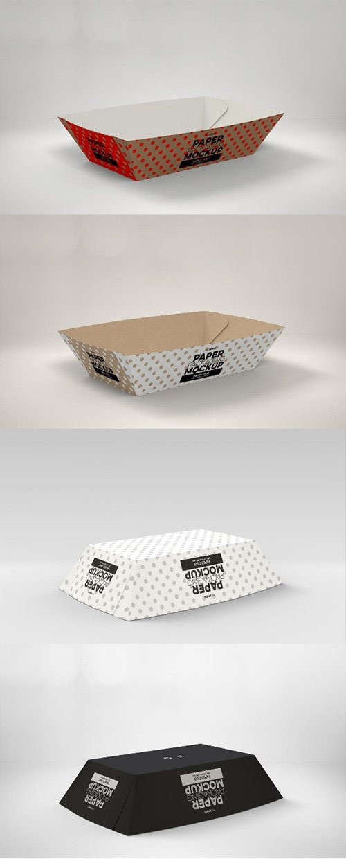 Free paper mockups · no photoshop? Paper Tray 1 Packaging Mockup Psd Mockups Free Psd Templates