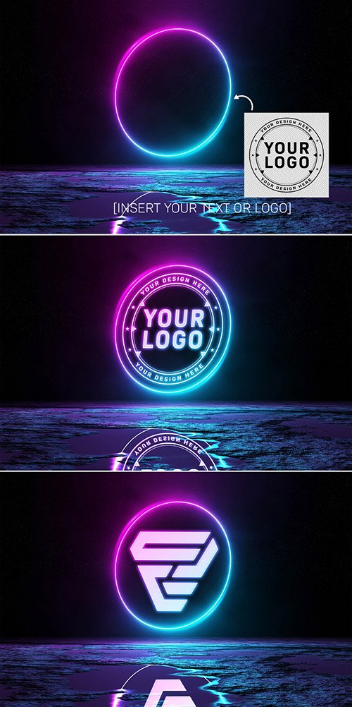 You can change the color of the neon and background to fit your project. Reflective Neon Light Logo Mockup 350351898 Mockups Free Psd Templates