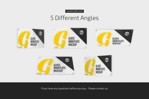 You can also choose to change a lot of the details of the mockup depending on your preferences. Rectangular Glass Nameplate Mockup Set 5269985 Mockups Free Psd Templates
